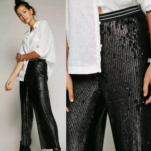 Free People So Sexy Sequin Just A Dreamer Pants - Picture 1 of 6